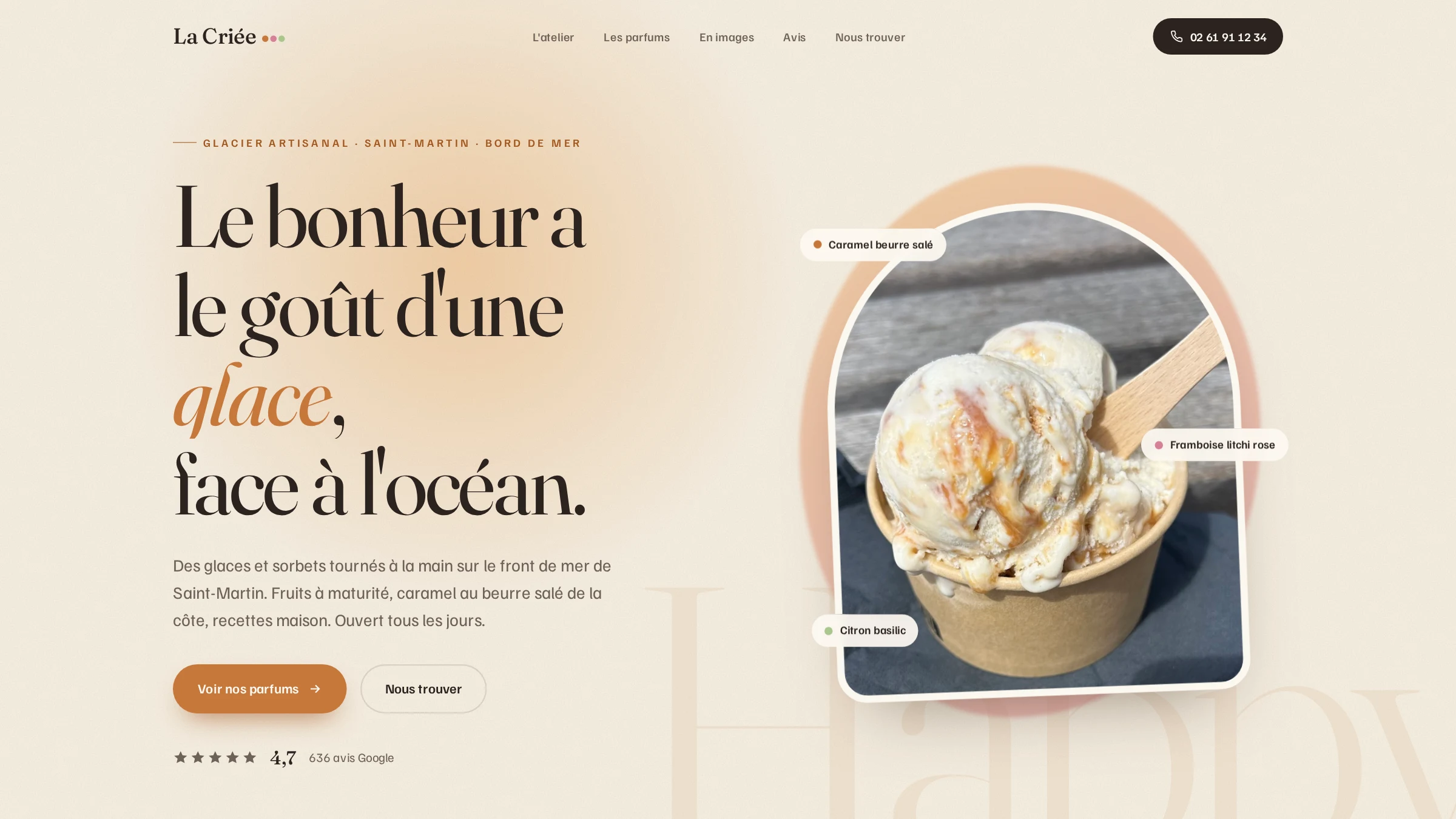 Le site d’un restaurant : carte du jour, horaires, adresse et contact